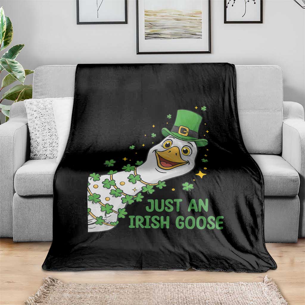 Just An Irish Goose Throw Blanket Funny St Patricks Day TS12 Print Your Wear