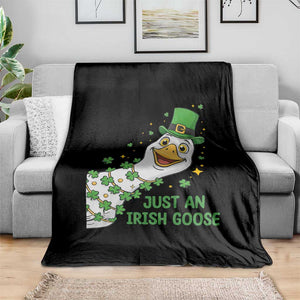 Just An Irish Goose Throw Blanket Funny St Patricks Day TS12 Print Your Wear