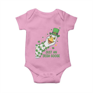 Just An Irish Goose Baby Onesie Funny St Patricks Day TS12 Light Pink Print Your Wear