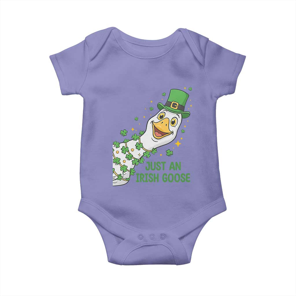 Just An Irish Goose Baby Onesie Funny St Patricks Day TS12 Violet Print Your Wear