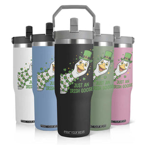 Just An Irish Goose Flip Straw Tumbler Funny St Patricks Day TS12 Print Your Wear