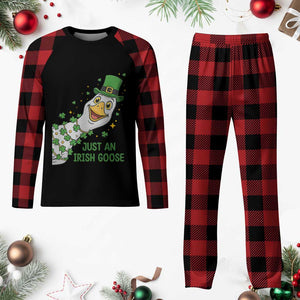 Just An Irish Goose Plaid Pajama Set Funny St Patricks Day TS12 Buffalo Plaid Print Your Wear