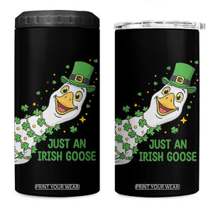 Just An Irish Goose 4 in 1 Can Cooler Tumbler Funny St Patricks Day TS12 One Size: 16 oz Black Print Your Wear