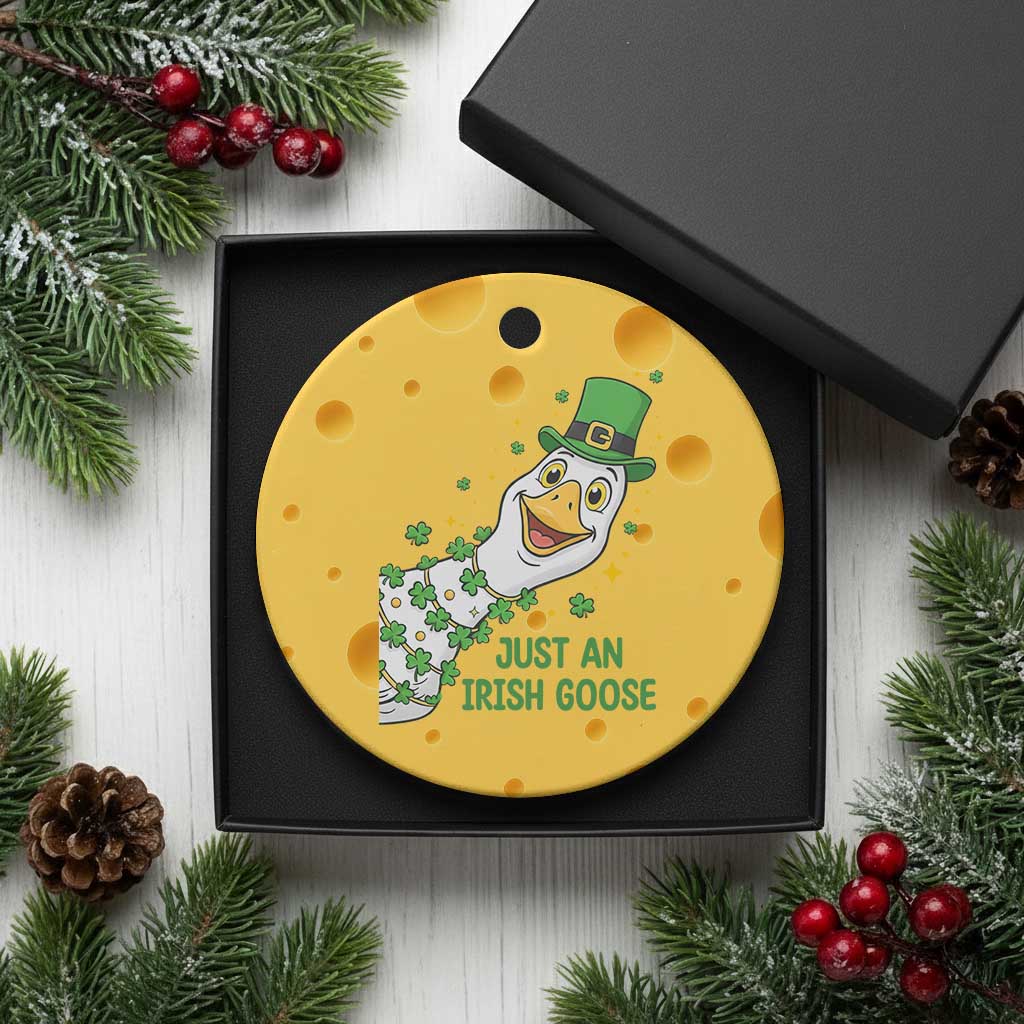 Just An Irish Goose Ceramic Ornament Funny St Patricks Day TS12 1pc Yellow Cheese Print Your Wear