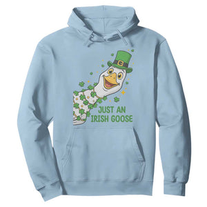 Just An Irish Goose Hoodie Funny St Patricks Day TS12 Light Blue Print Your Wear