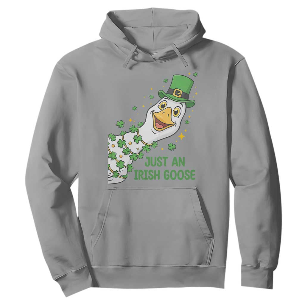 Just An Irish Goose Hoodie Funny St Patricks Day TS12 Sport Gray Print Your Wear
