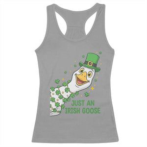 Just An Irish Goose Racerback Tank Top Funny St Patricks Day TS12 Sport Gray Print Your Wear