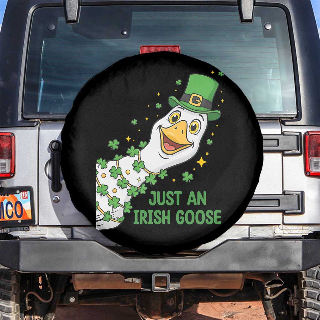 Just An Irish Goose Spare Tire Cover Funny St Patricks Day TS12 No hole Black Print Your Wear