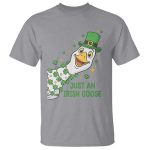 Just An Irish Goose T Shirt Funny St Patricks Day TS12 Sport Gray Print Your Wear