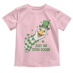 Just An Irish Goose Toddler T Shirt Funny St Patricks Day TS12 Light Pink Print Your Wear