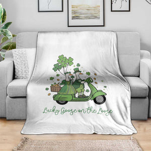 Lucky Goose On The Loose Throw Blanket St Patricks Day Irish Pride TS12 Print Your Wear