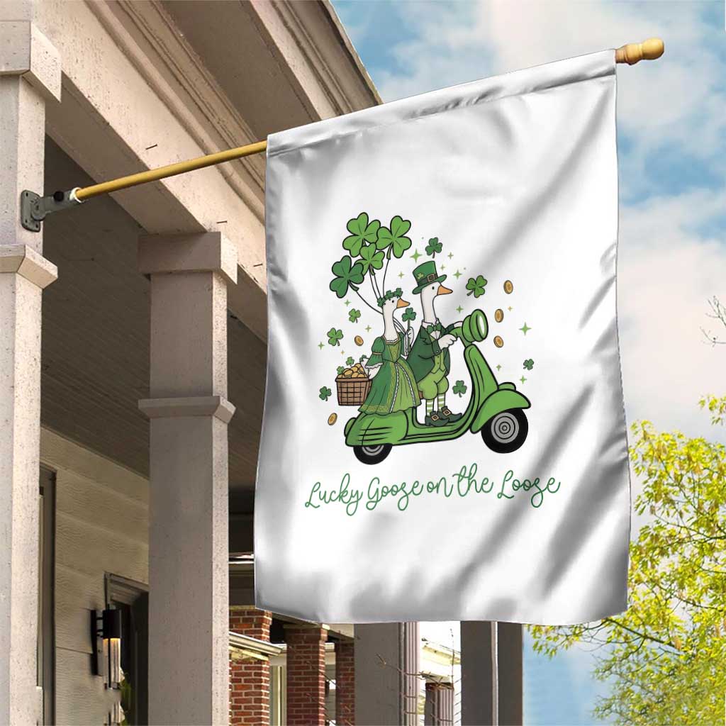 Lucky Goose On The Loose Garden Flag St Patricks Day Irish Pride TS12 Print Your Wear