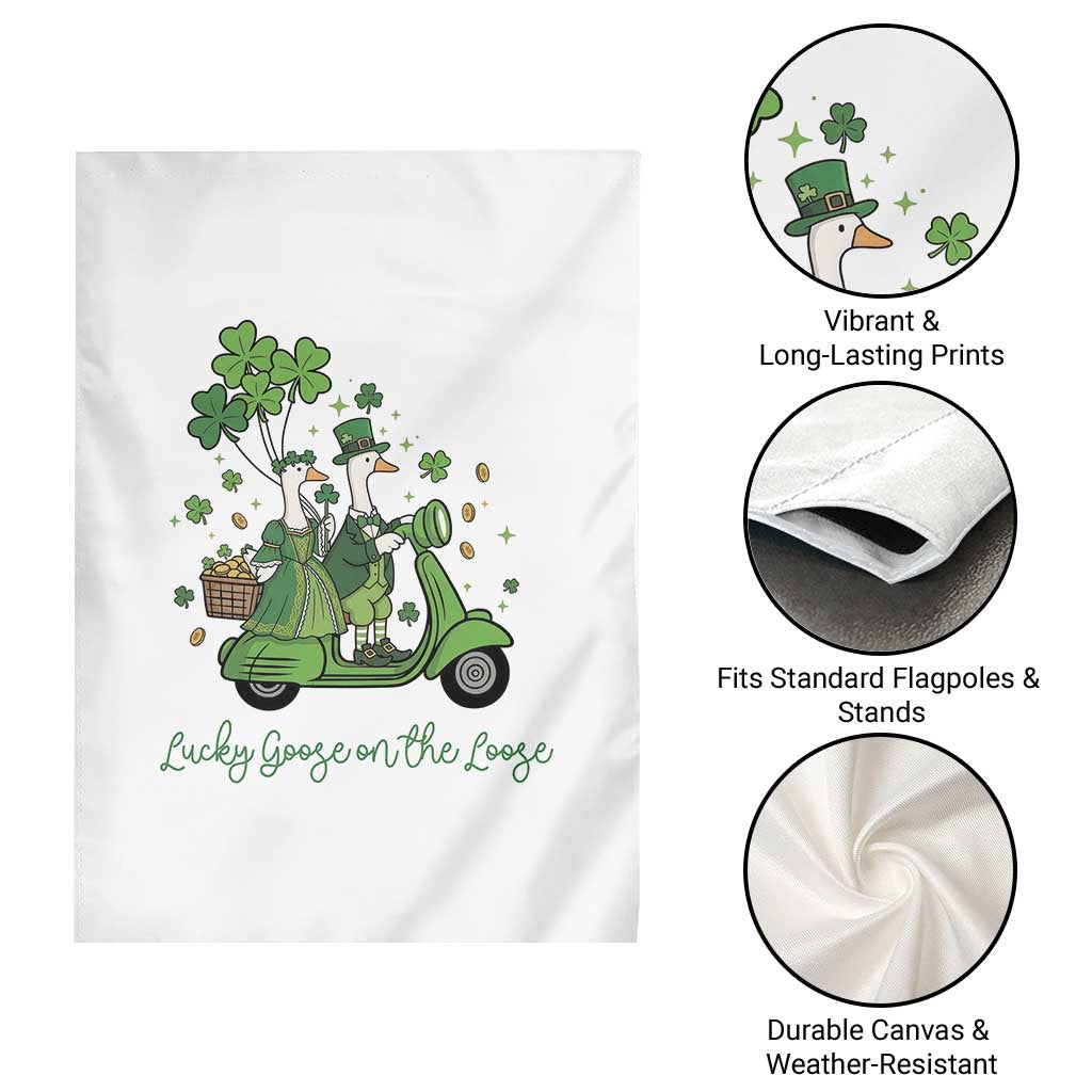 Lucky Goose On The Loose Garden Flag St Patricks Day Irish Pride TS12 Print Your Wear