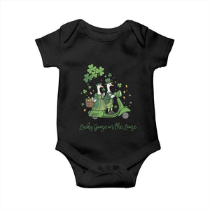 Lucky Goose On The Loose Baby Onesie St Patricks Day Irish Pride TS12 Black Print Your Wear