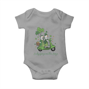 Lucky Goose On The Loose Baby Onesie St Patricks Day Irish Pride TS12 Sport Gray Print Your Wear