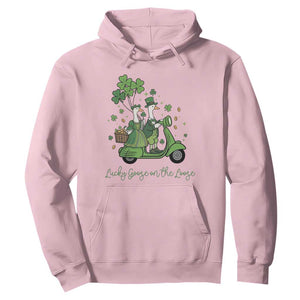 Lucky Goose On The Loose Hoodie St Patricks Day Irish Pride TS12 Light Pink Print Your Wear