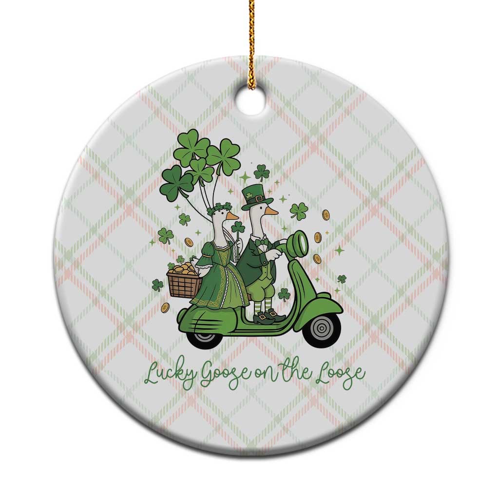 Lucky Goose On The Loose Ceramic Ornament St Patricks Day Irish Pride TS12 1pc Christmas Plaid Print Your Wear