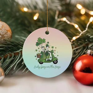 Lucky Goose On The Loose Ceramic Ornament St Patricks Day Irish Pride TS12 1pc Pastel Print Your Wear