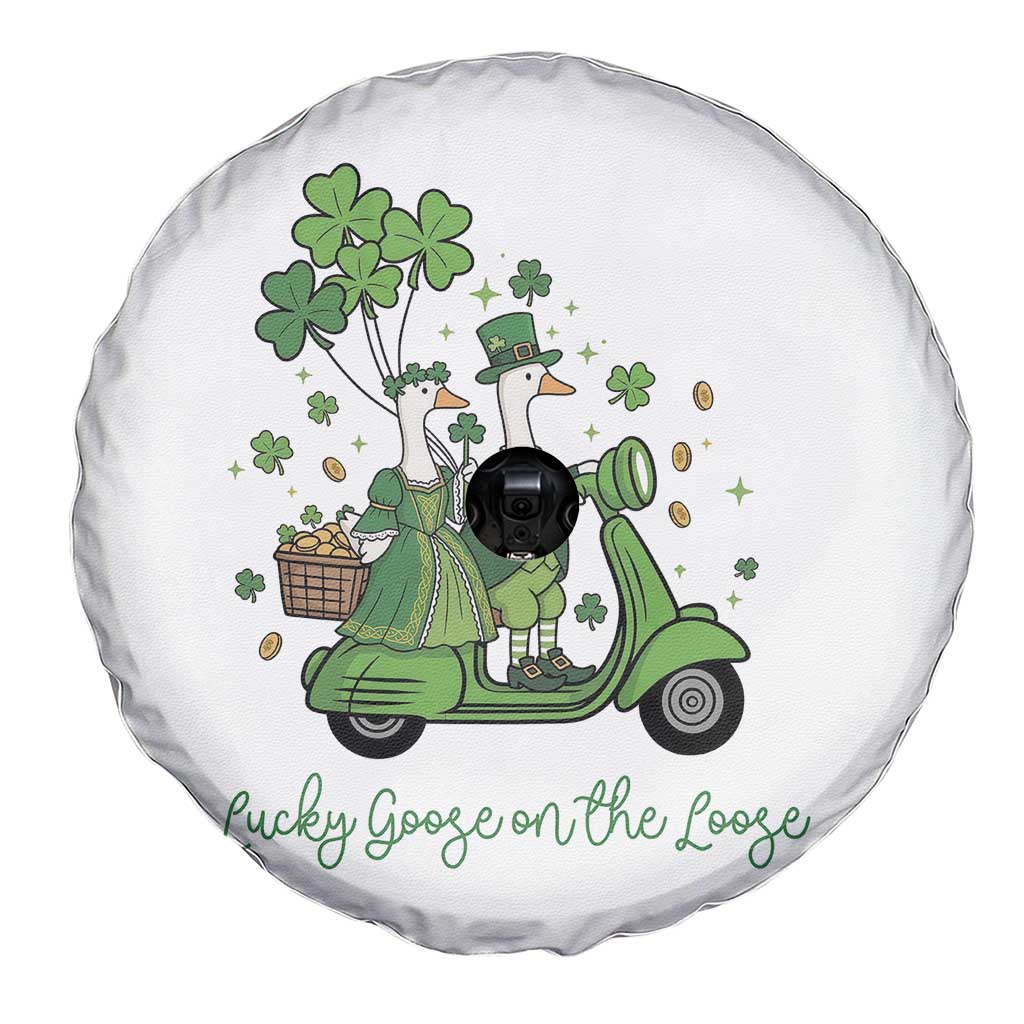 Lucky Goose On The Loose Spare Tire Cover St Patricks Day Irish Pride TS12 Print Your Wear