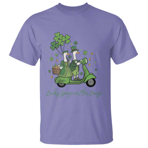Lucky Goose On The Loose T Shirt St Patricks Day Irish Pride TS12 Violet Print Your Wear