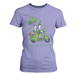Lucky Goose On The Loose T Shirt For Women St Patricks Day Irish Pride TS12 Violet Print Your Wear