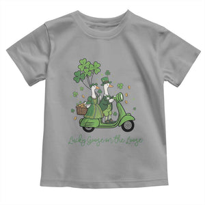 Lucky Goose On The Loose Toddler T Shirt St Patricks Day Irish Pride TS12 Sport Gray Print Your Wear