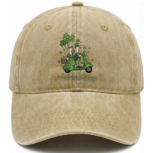 Lucky Goose On The Loose Washed Cotton Baseball Cap St Patricks Day Irish Pride TS12 Print Your Wear