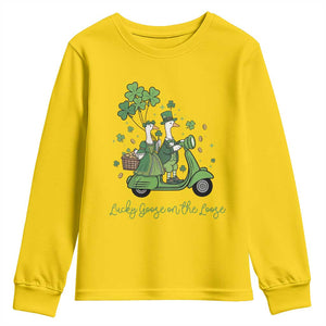 Lucky Goose On The Loose Youth Sweatshirt St Patricks Day Irish Pride TS12 Daisy Print Your Wear