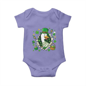 Funny Silly Irish Goose Baby Onesie St Patricks Day Celebration TS12 Violet Print Your Wear