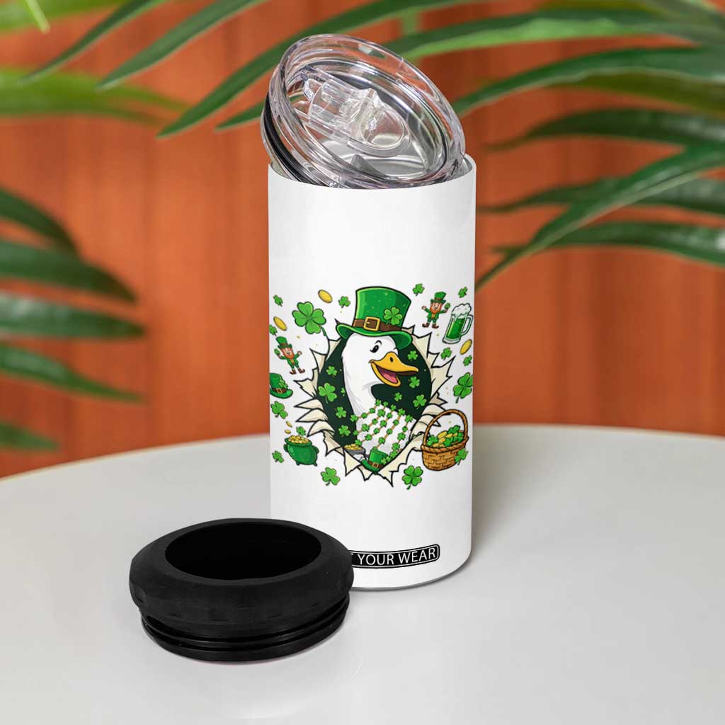 Funny Silly Irish Goose 4 in 1 Can Cooler Tumbler St Patricks Day Celebration TS12 Print Your Wear