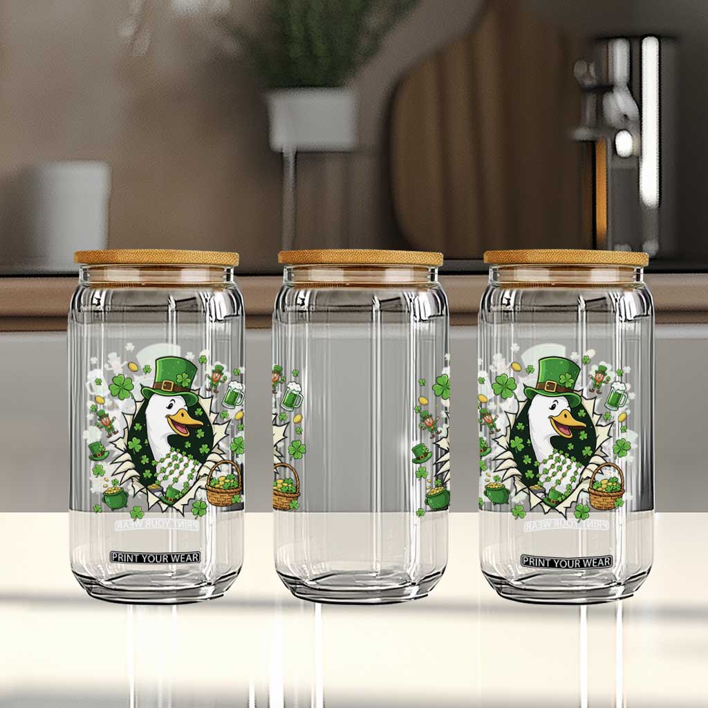 Funny Silly Irish Goose Glass Can St Patricks Day Celebration TS12 Print Your Wear