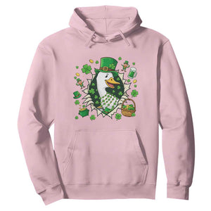 Funny Silly Irish Goose Hoodie St Patricks Day Celebration TS12 Light Pink Print Your Wear