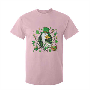 Funny Silly Irish Goose T Shirt For Kid St Patricks Day Celebration TS12 Light Pink Print Your Wear