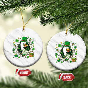 Funny Silly Irish Goose Ceramic Ornament St Patricks Day Celebration TS12 1pc White Marble Print Your Wear
