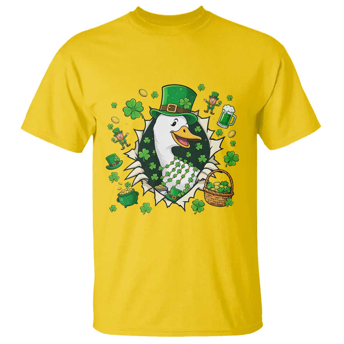 Funny Silly Irish Goose T Shirt St Patricks Day Celebration