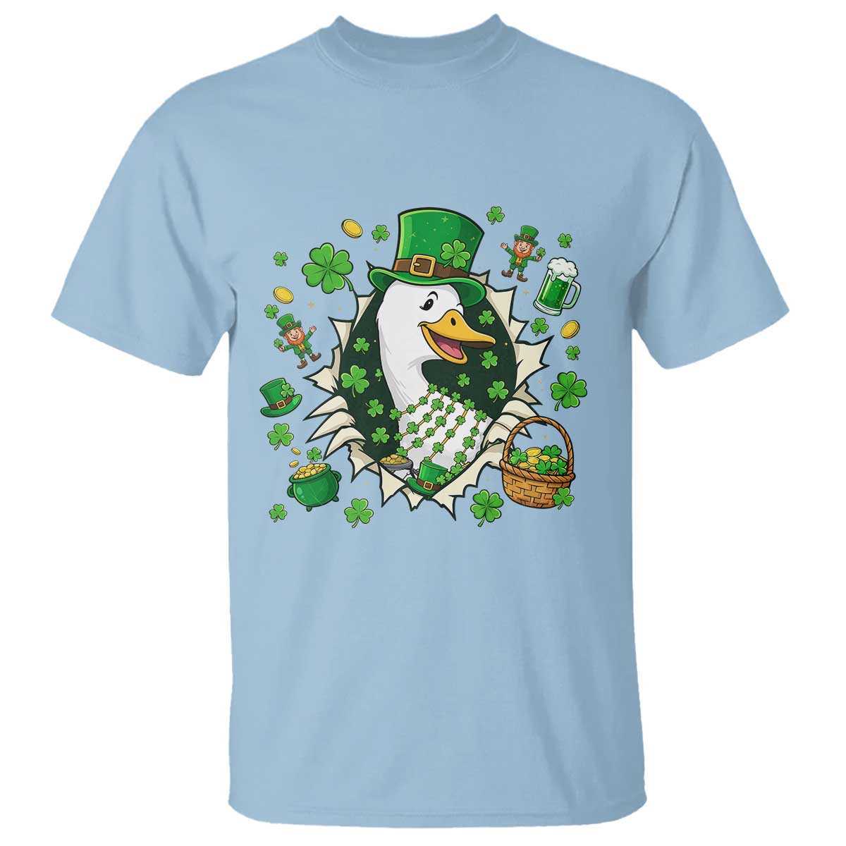Funny Silly Irish Goose T Shirt St Patricks Day Celebration