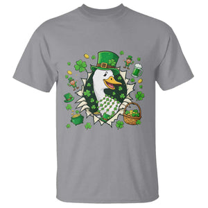Funny Silly Irish Goose T Shirt St Patricks Day Celebration TS12 Sport Gray Print Your Wear