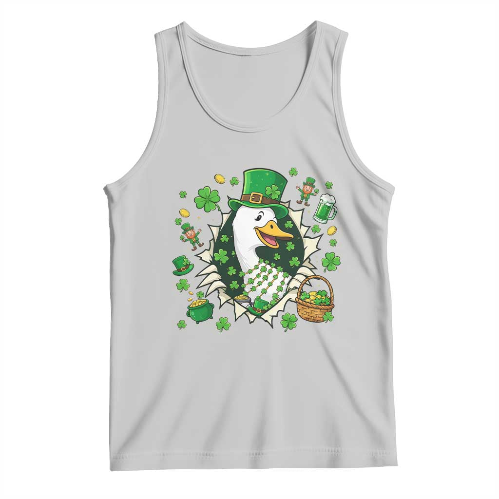 Funny Silly Irish Goose Tank Top St Patricks Day Celebration TS12 Ash Print Your Wear