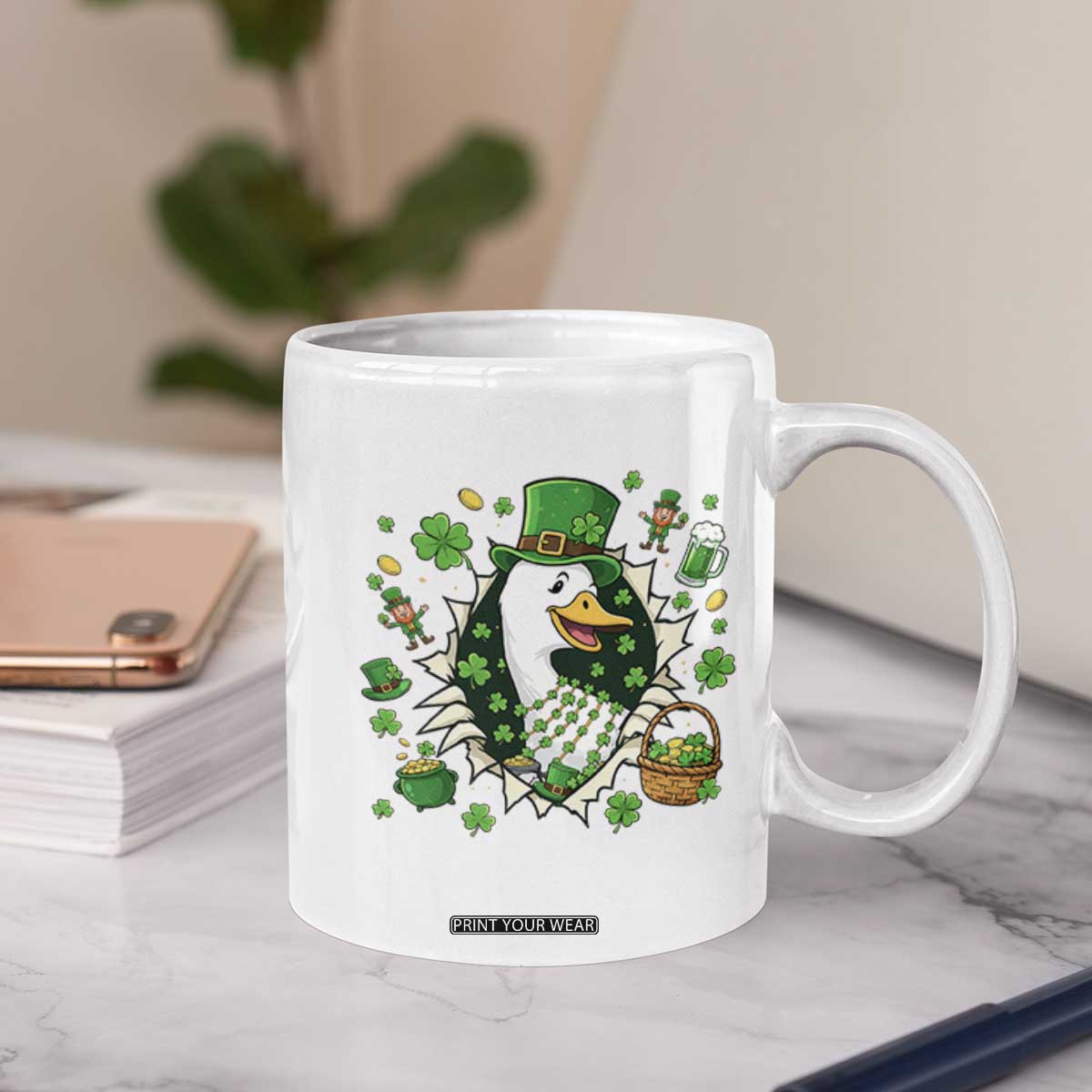 Funny Silly Irish Goose Coffee Mug St Patricks Day Celebration TS12 Print Your Wear