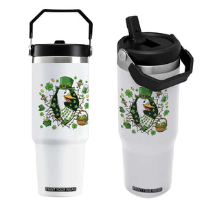Funny Silly Irish Goose Flip Straw Tumbler St Patricks Day Celebration TS12 One Size: 30 oz White Print Your Wear