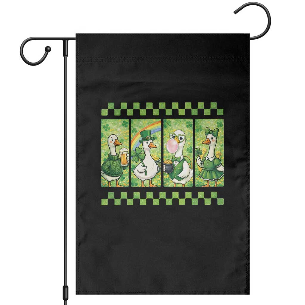 Funny Silly Irish Goose Garden Flag St Patricks Day Goose Lover Gift TS12 Black Print Your Wear