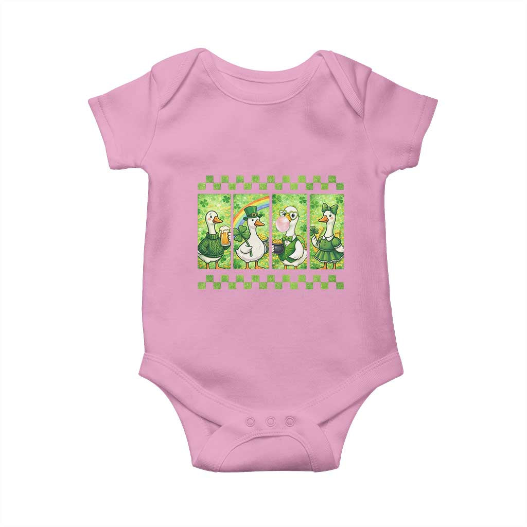 Funny Silly Irish Goose Baby Onesie St Patricks Day Goose Lover Gift TS12 Light Pink Print Your Wear
