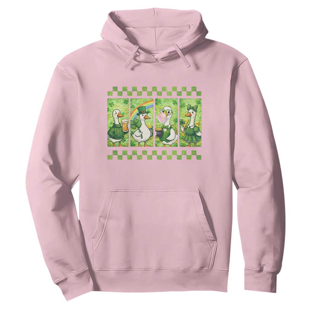 Funny Silly Irish Goose Hoodie St Patricks Day Goose Lover Gift TS12 Light Pink Print Your Wear