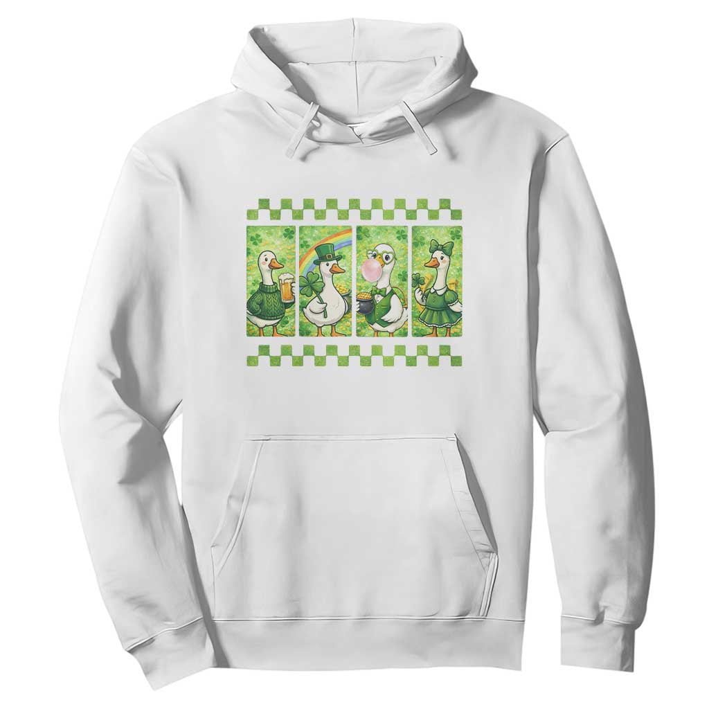 Funny Silly Irish Goose Hoodie St Patricks Day Goose Lover Gift TS12 White Print Your Wear