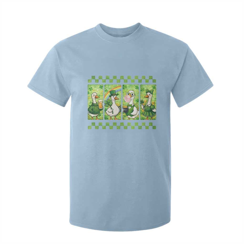 Funny Silly Irish Goose T Shirt For Kid St Patricks Day Goose Lover Gift TS12 Light Blue Print Your Wear