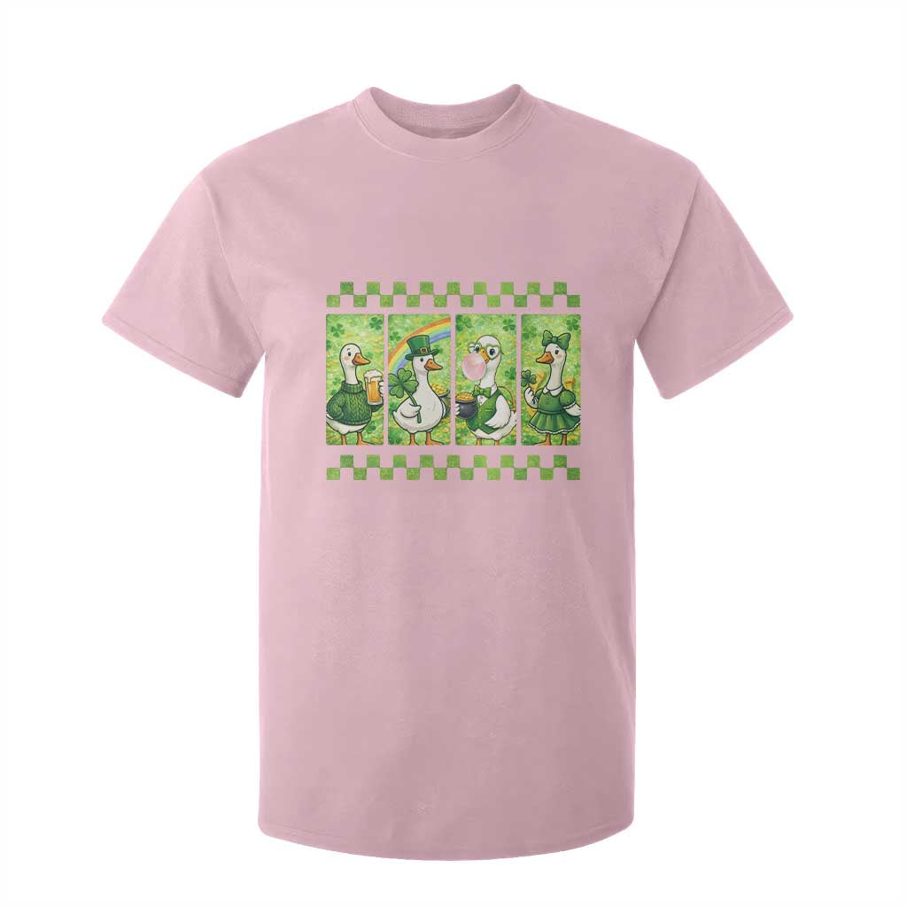 Funny Silly Irish Goose T Shirt For Kid St Patricks Day Goose Lover Gift TS12 Light Pink Print Your Wear
