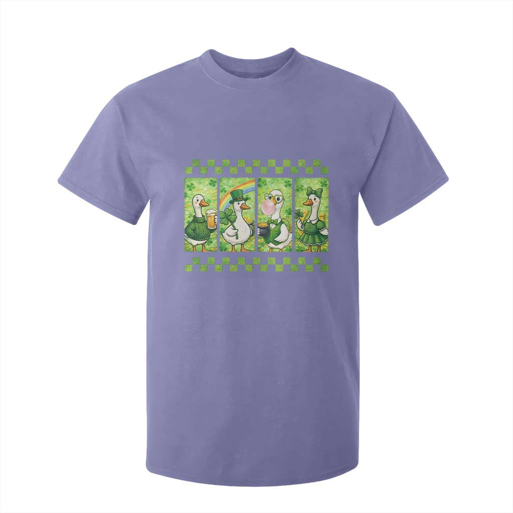 Funny Silly Irish Goose T Shirt For Kid St Patricks Day Goose Lover Gift TS12 Violet Print Your Wear