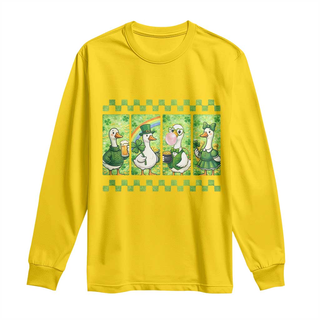 Funny Silly Irish Goose Long Sleeve Shirt St Patricks Day Goose Lover Gift TS12 Daisy Print Your Wear