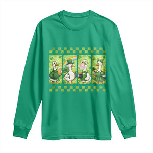 Funny Silly Irish Goose Long Sleeve Shirt St Patricks Day Goose Lover Gift TS12 Irish Green Print Your Wear
