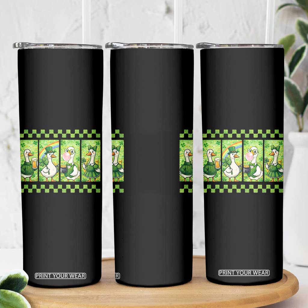 Funny Silly Irish Goose Skinny Tumbler St Patricks Day Goose Lover Gift TS12 Print Your Wear